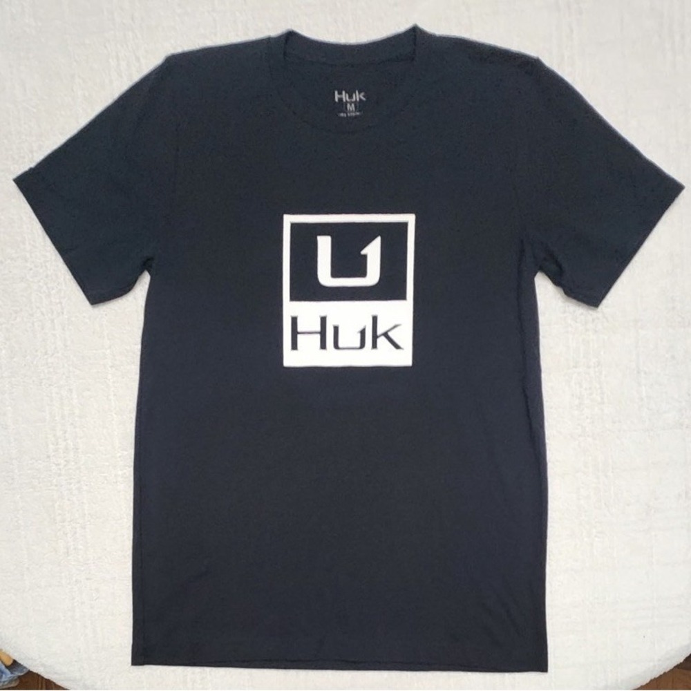 Huk Performance Fishing Short‎ Sleeve Tee Shirt Logo Size M USA Strong